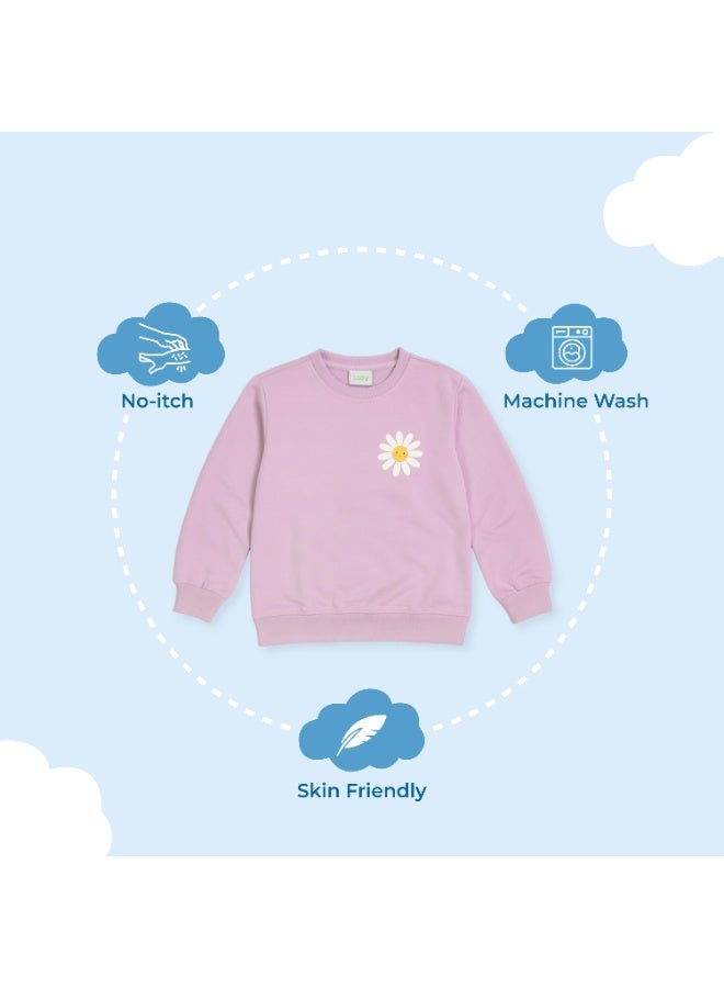 Luay Girls Winter Co-ord Set | Organic Cotton Top & Bottom | SoftCozy Winter Wear | Stylish Outfit ( Pink) - Image 4